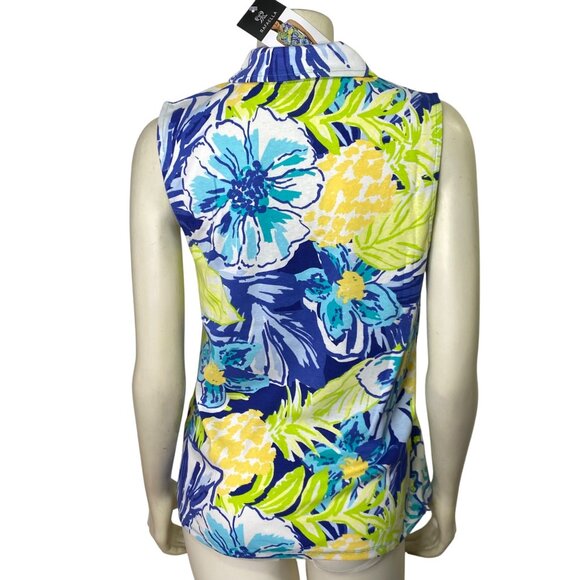 Rafaella$49 Women's Sleeveless Polo Shirt/top Lg NWT - Picture 8 of 10